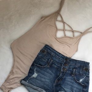 Scalloped Back Bodysuit